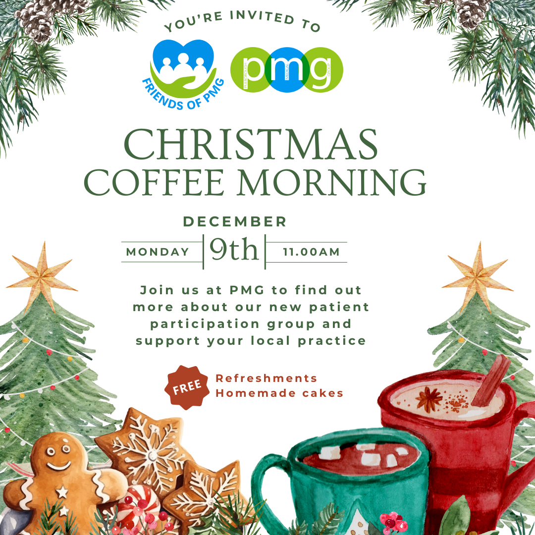 Friends of PMG Xmas Coffee Morning Advert